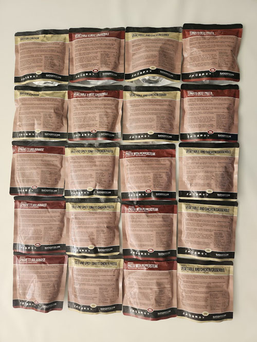 MIXED MEALS PACK (20 meals) 20 MREs - Menu 3A - Image 4